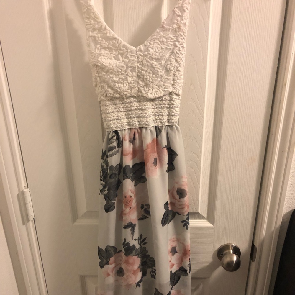 White floral dress